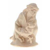 Berger / Agneau pour personnages de crèche de 16 cm bois naturel
