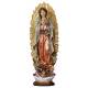 Statue en bois sculpté Vierge de la Guadeloupe 23 cm couleur