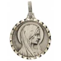 Médaille Vierge - 16 mm - Métal Argenté
