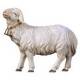 Schaap + Belletje : houtsnijwerk kerstgroep Ulrich 15 cm 