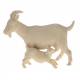 Chevre + Chevreau pour personnages de crèche de 16 cm bois naturel