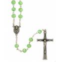 Chapelet Cristal - Vert + Ecrin