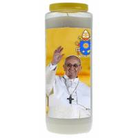 Noveenkaars / wit / Paus Franciscus 