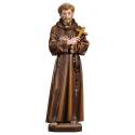 Statue en bois sculpté Saint François 18 cm couleur