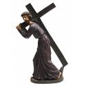 Statue 46 X 24 cm - Jésus portant sa croix