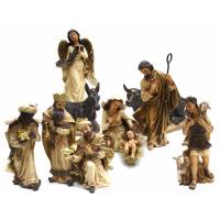 Kerstgroep 50 Cm 11 Figuren "Goud" 