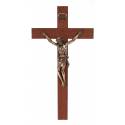 Kruisbeeld - 27 cm - Hout/Korpus Metaal Brons 