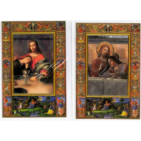 Carte Double Derniere Cene + Enveloppe (2 motifs)