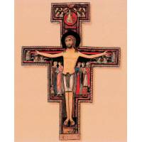 Poster 20 X 25 Cm Croix St Damien "or"