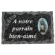 Plaque Cimetiere A Notrre Parrain Bien-Aime 9x14