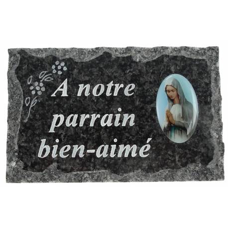 Plaque Cimetiere A Notrre Parrain Bien-Aime 9x14