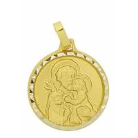 Medaille H Jozef - 16 mm - Metaal Verguld 