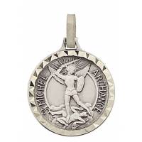 Médaille St Michel - 16 mm - Métal Argenté