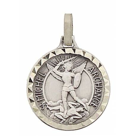 Médaille St Michel - 16 mm - Métal Argenté