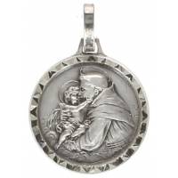 Médaille St Antoine - 16 mm - Métal Argenté