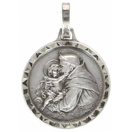 Medaille H Antonius - 16 mm - Metaal Verzilverd 