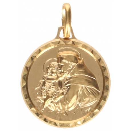 Médaille St Antoine - 16 mm - Métal Doré