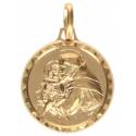 Médaille St Antoine - 16 mm - Métal Doré