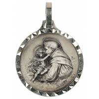 Médaille St Antoine - 23 mm - Métal Argenté