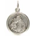 Médaille St Antoine / Prière - 15 mm - Métal Argenté