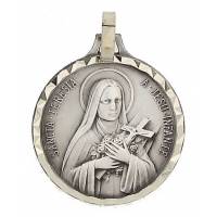 Medaille H Theresia - 18 mm - Metaal Verzilverd 
