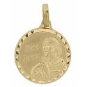 Medaille Moeder Teresa - 16 mm - Metaal Verguld 