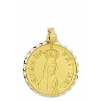 Medaille Fatima - 16 mm - Metaal Verguld 