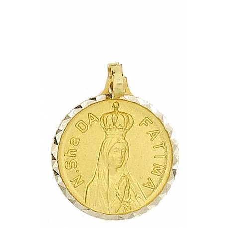 Medaille Fatima - 16 mm - Metaal Verguld 