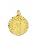 Medaille Fatima - 16 mm - Metaal Verguld 