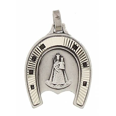 Médaille Vierge et Enfant - 15 mm - Métal Argenté