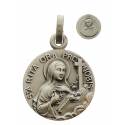 Medaille H Rita / H Nicolaas van Tolentijn - 16 mm - Metaal Verzilverd 