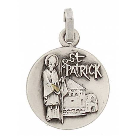 Médaille St Patrick - 16 mm - Métal Argenté