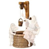 Waterput met Emmer : houtsnijwerk kerstgroep Ulrich 15 cm 