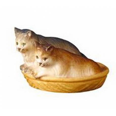 Chats Dans Panier : crèche de Noël en bois Ulrich 15 cm