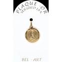 Médaille plaqué-or - Vierge Mains jointes - 14 mm