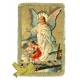 Cadre en bois 10.5 x 6.5 cm Ange Gardien brodure dorée