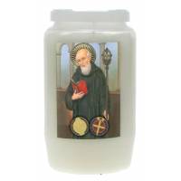 Kaars 3 Dagen / wit / H Benedictus 