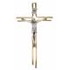 Croix Murale - 19 cm - Mét Doré Bicolore