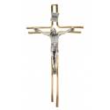 Kruisbeeld - 19 cm - Metaal Verguld bicolor 