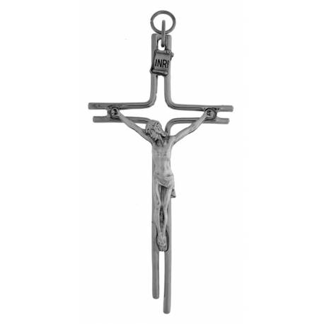 Kruisbeeld - 12 cm - Metaal Vernikkeld 
