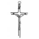 Croix Murale - 12 cm - Met Nickelé