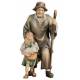 Berger avec petite fille : crèche de Noël en bois Ulrich 15 cm