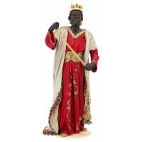 Houtsnijwerk Koning Zwart 20 Cm / Gekleurd 