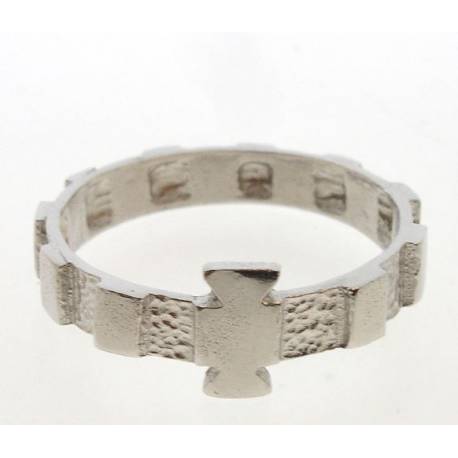Ring-Tientje - Zilver + Rhodium - Maat 1 