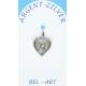 Medaille Zilver O.L.V. biddend Hartje 12 X 12 mm 