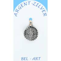Medaille Zilver Scapulier - 14 mm 
