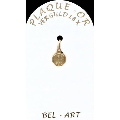 Medaille plaqué-goud - Scapulier - 8 mm 