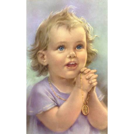 Image - Enfant mains jointes - 10.5 X 6.5 cm