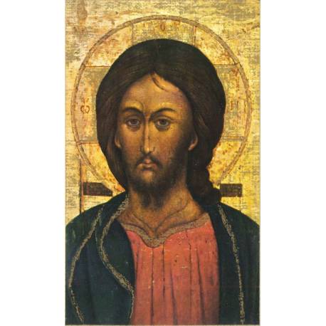 Prentje-Ikoon Pantocrator - Hoofd 10.5 X 6.5 Cm 
