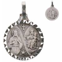 Medaille Scapulier - 14 mm - Metaal Verzilverd 